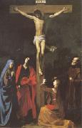 TOURNIER, Nicolas The Crucifixion with St.Vincent de Paul (mk05) oil painting on canvas